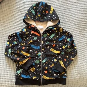 Hanna Andersson Kids Space-Themed Hoodie - Black size 6-7
